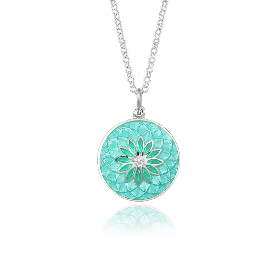 Mint Diamond Dahlia Necklace