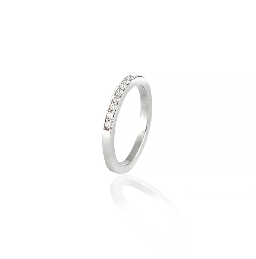 Half Eternity Diamond Platinum Ring