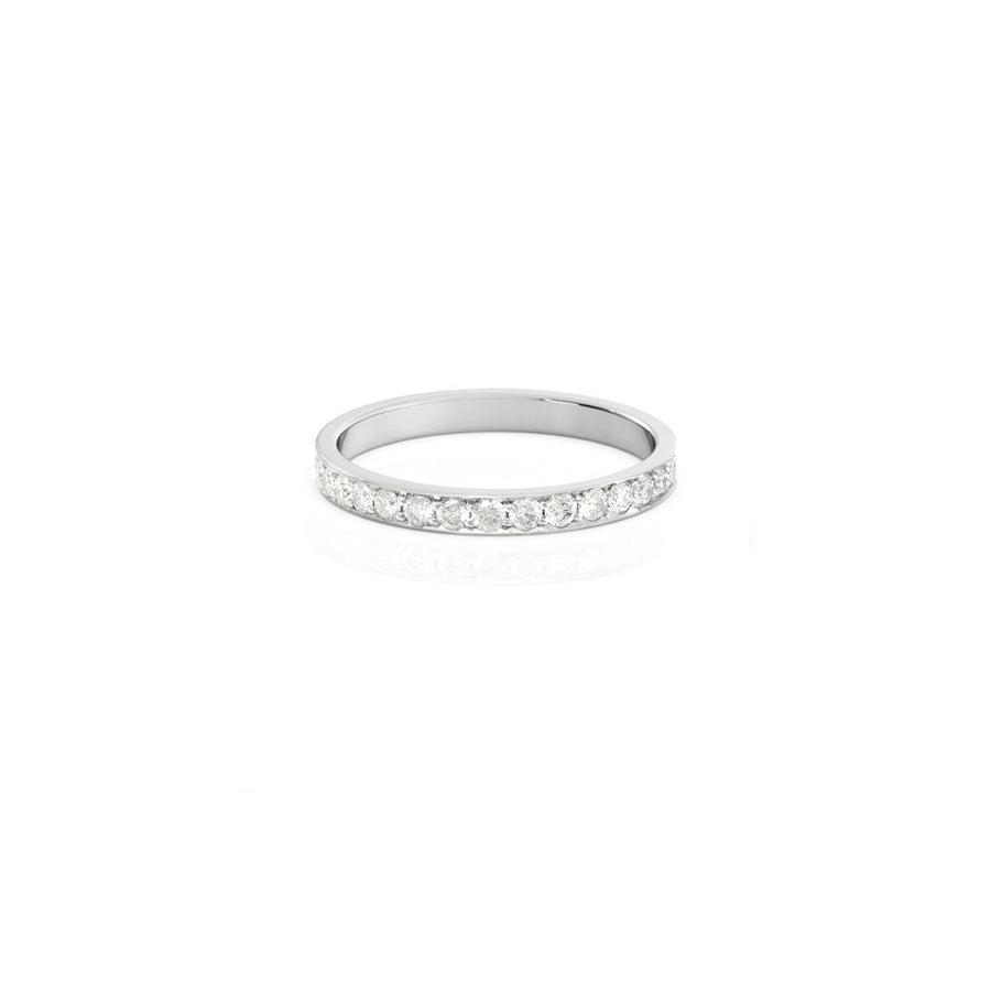 Half Eternity Diamond Platinum Ring
