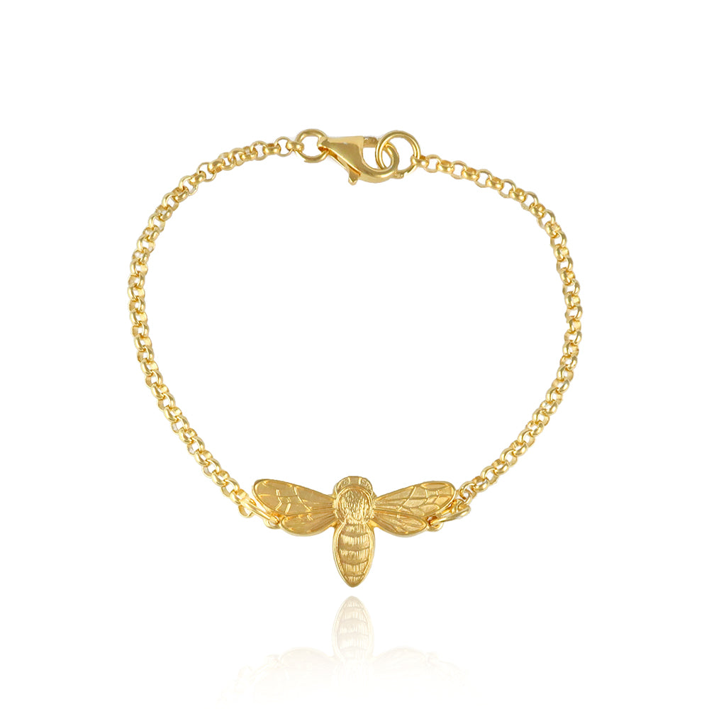 Gold Honey Bee Bracelet – Fiona Rae Limited
