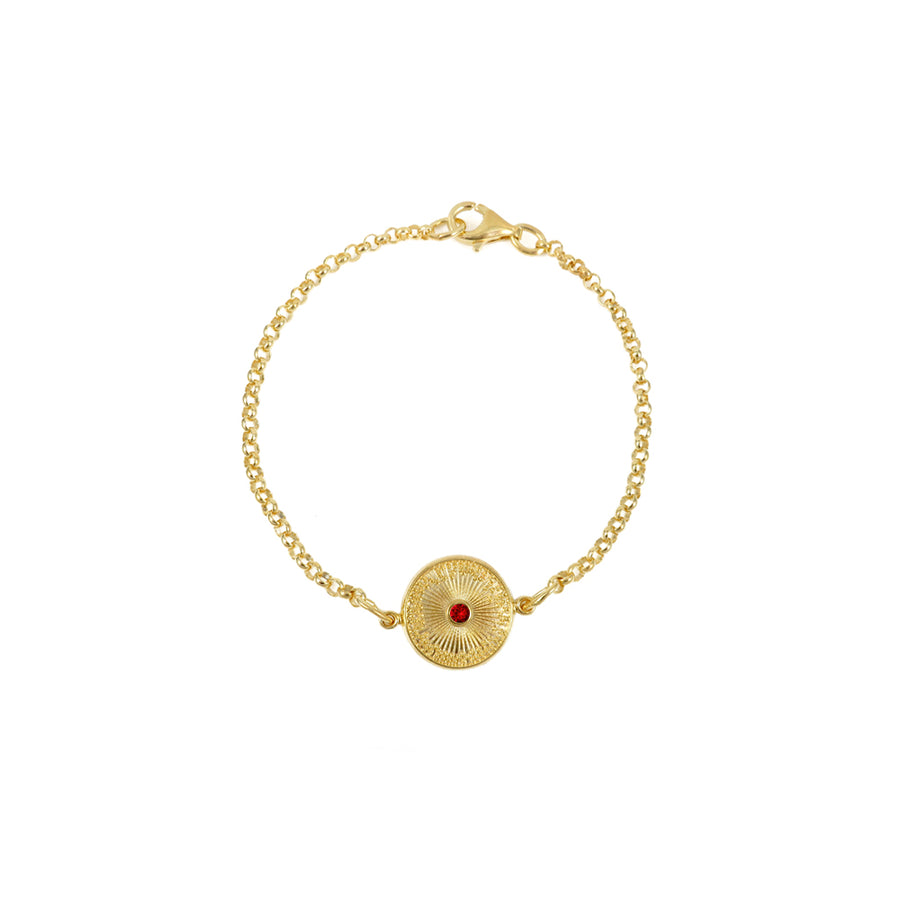 Ruby Gold Diatom Bracelet