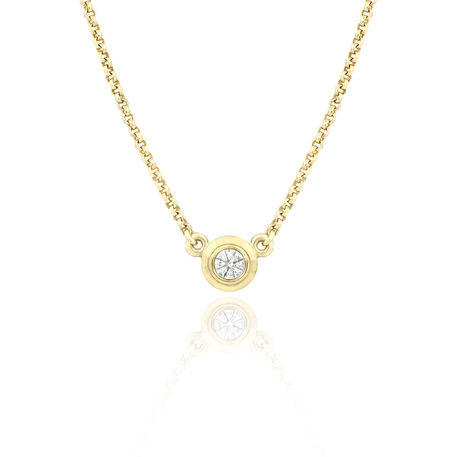 Diamond Eclipse Gold Necklace