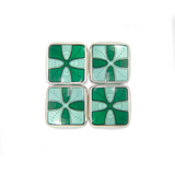 Mint & Green Talking Fish Chain Cufflinks