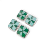 Mint & Green Talking Fish Chain Cufflinks