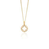 Diamond & 18ct Gold Hydrangea Infinity Pendant