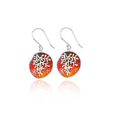 Enamel Graduated Red Rue Earrings Limited Edition