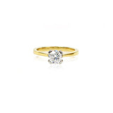 Diamond Platinum & Gold Solitaire Ring