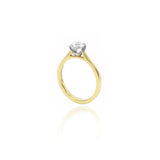 Diamond Platinum & Gold Solitaire Ring