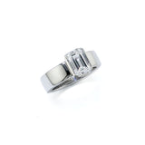 Emerald Cut Diamond Platinum Ring