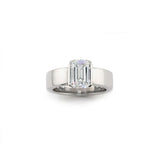 Emerald Cut Diamond Platinum Ring