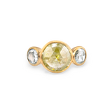 Diamond Trilogy Rose-Cut 18ct Yellow Gold Ring
