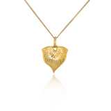 Gold Hosta Pendant
