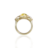 Diamond Trilogy Rose-Cut 18ct Yellow Gold Ring