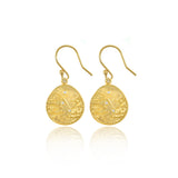 Gold Meadow & Diamond Earrings
