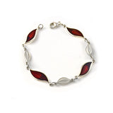 Enamelled Red Leaf Bracelet