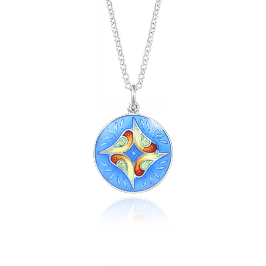 Enamelled Birds in Tree Rarity Pendant
