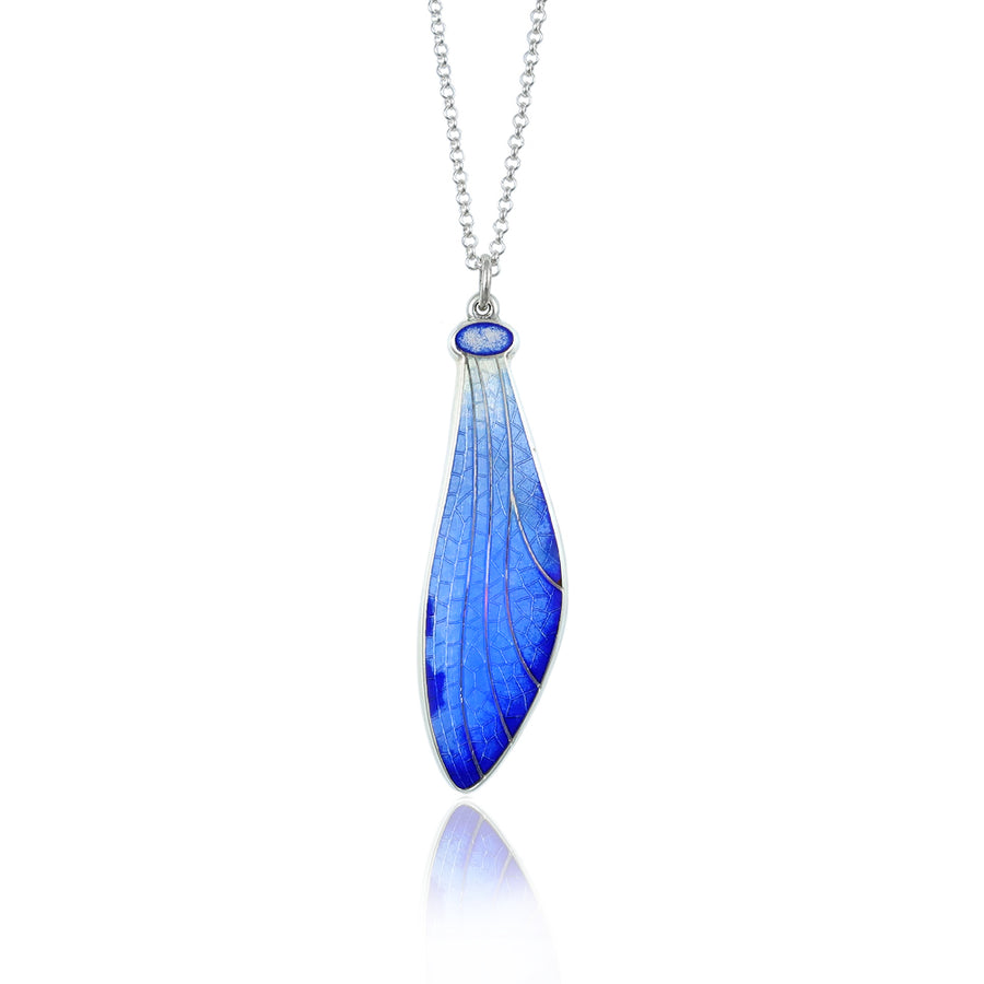 Dragonfly Wing Blue Rarity Enamel Pendant