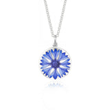 Rarity Graduated Lavender Blue Cornflower Necklace