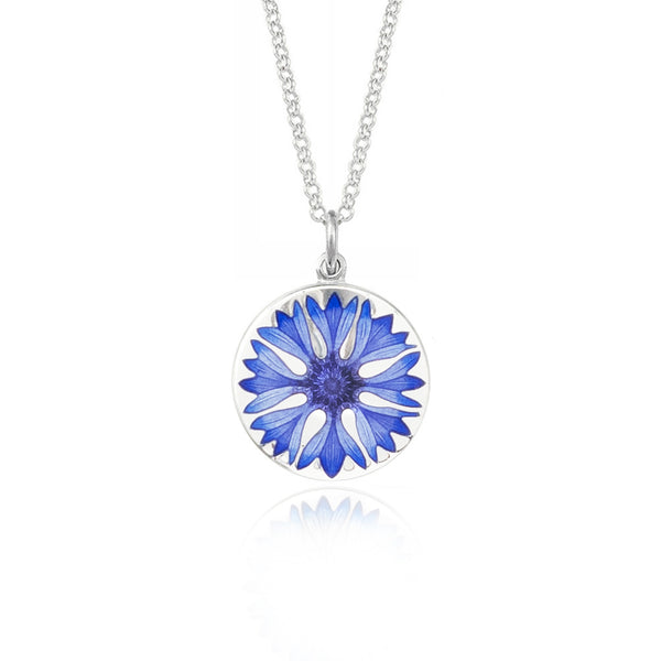 Rarity Graduated Lavender Blue Cornflower Necklace