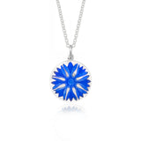 Rarity Graduated Bright Blue Cornflower Necklace