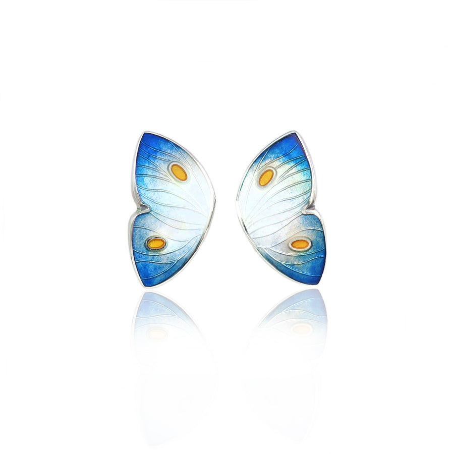 Enamelled Butterfly Earrings