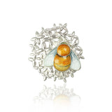 Bumble Bee & Hydrangea Brooch