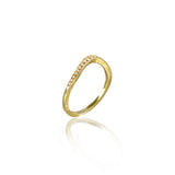 Curved Eternity Diamond Gold Ring