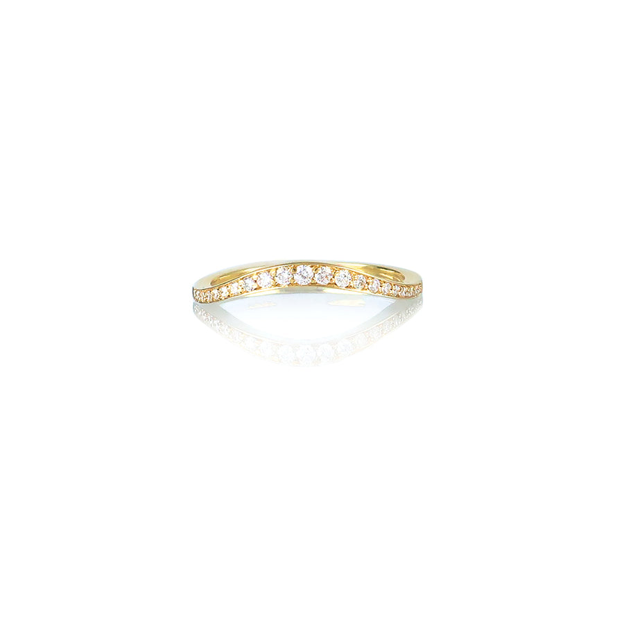 Curved Eternity Diamond Gold Ring