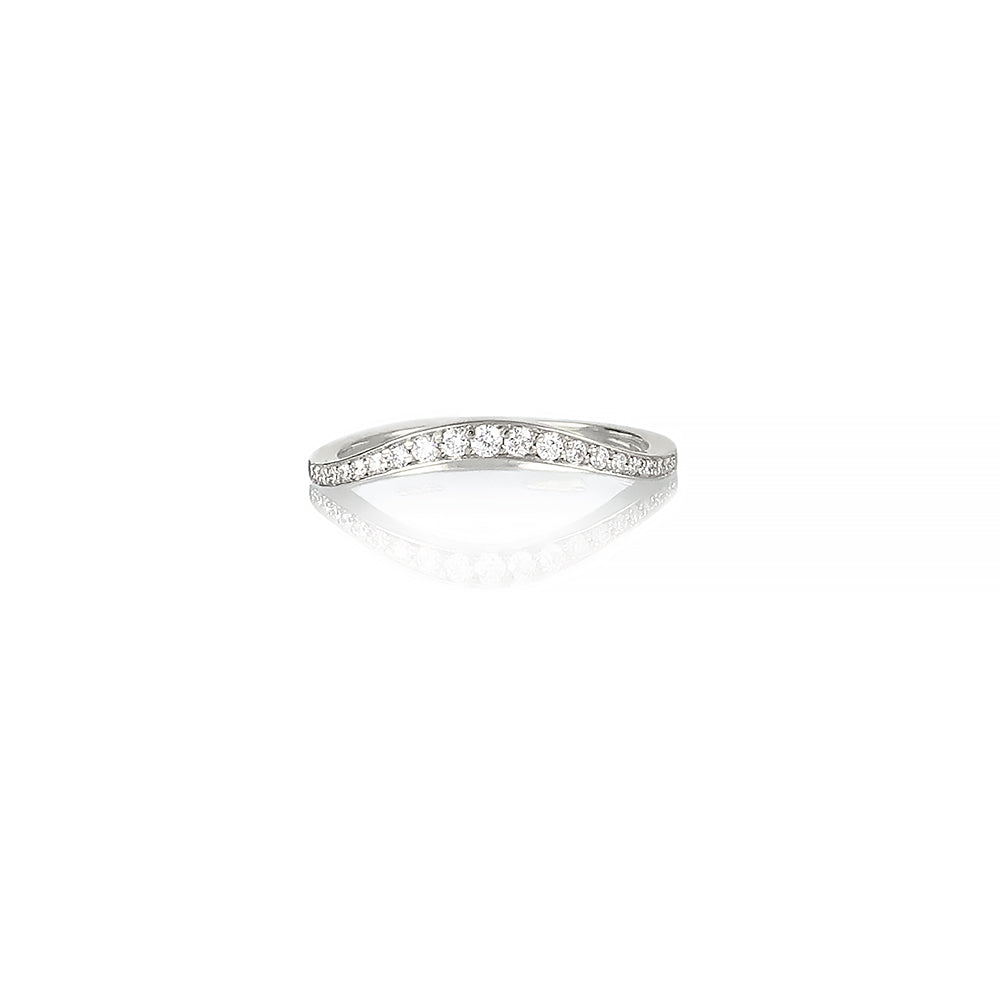 Curved Eternity Diamond Platinum Ring – Fiona Rae Jewellery