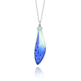 Dragonfly Wing Blue Spotted Rarity Enamel Pendant