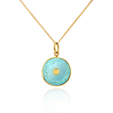 Turquoise Diatom Gold Plated