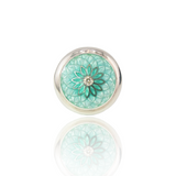 Enamelled Dahlia Diamond Ring Mint