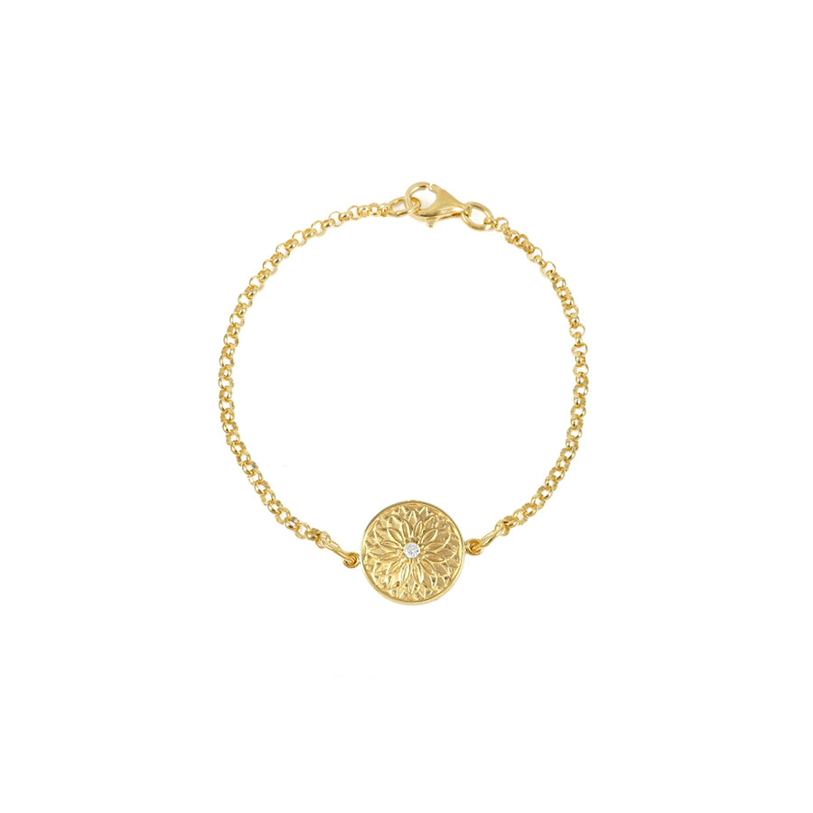 Diamond Gold Dahlia Bracelet