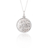 Diamond Dandelion Clock Pendant