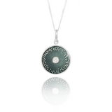 Charcoal Diamond Diatom Pendant
