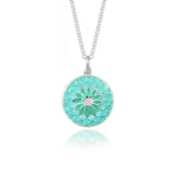 Mint Diamond Dahlia Necklace