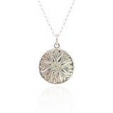 Diamond Silver Cornflower Necklace