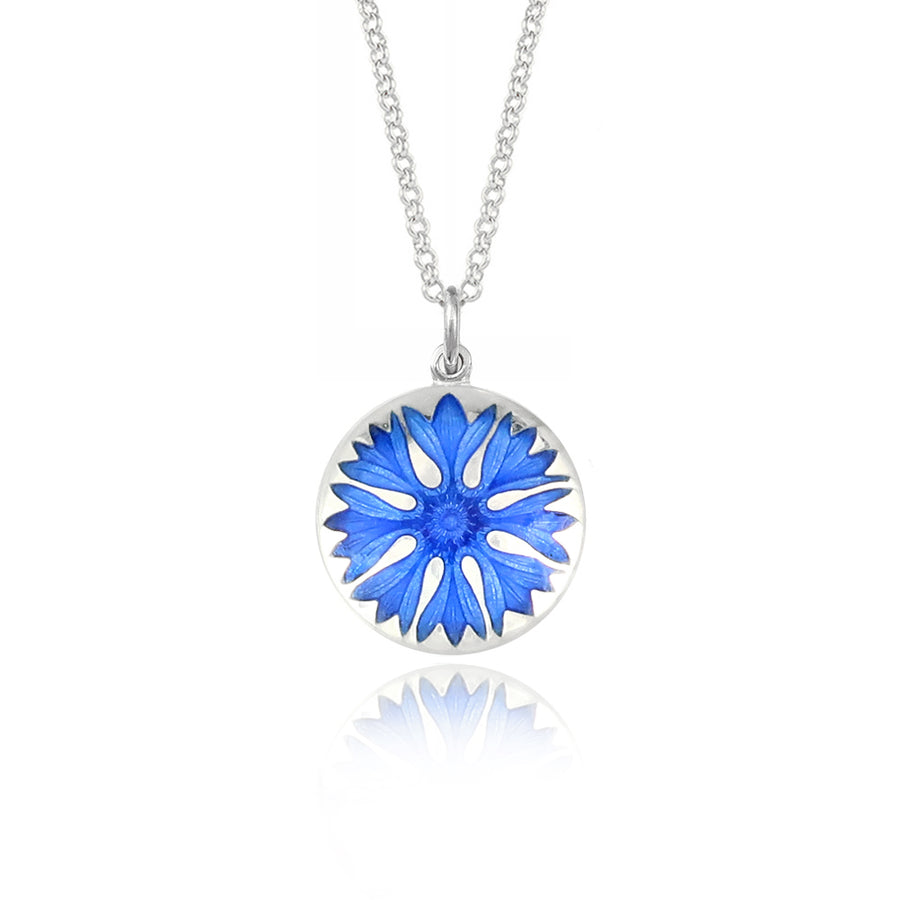 Blue Cornflower Necklace