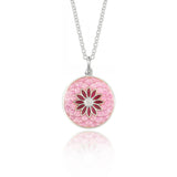 Enamelled Dahlia Necklaces With Two Colours