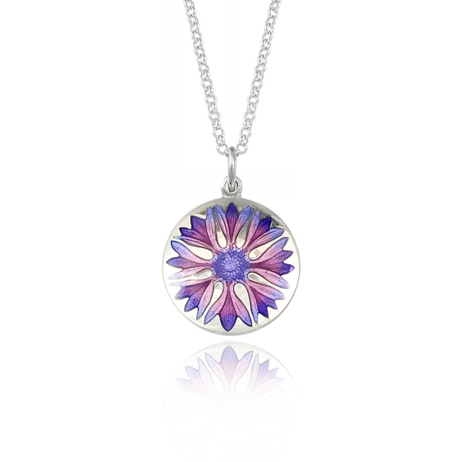 Purple Cornflower Necklace