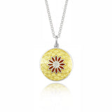 Pale Yellow & Orange Dahlia Necklace