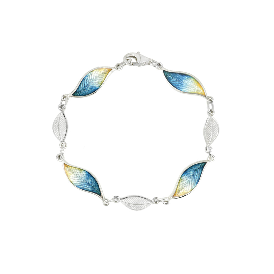 Enamelled Blue Rarity Leaf Bracelet