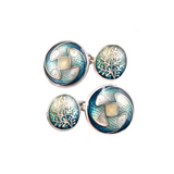 Talking Fish & Rue Enamel Cufflinks Kingfisher to Soft Golden