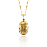 Gold Diamond Ladybird Pendant