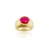 Dome Ruby Gold Ring