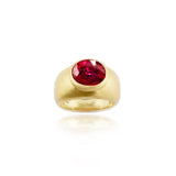 Dome Ruby Gold Ring