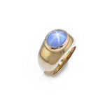Dome Star Sapphire Gold Ring