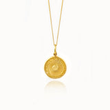 Gold Diatom Pendant
