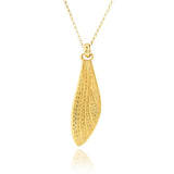 Gold Dragonfly Wing Pendant