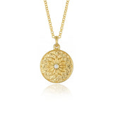 Gold Diamond Dahlia Necklace